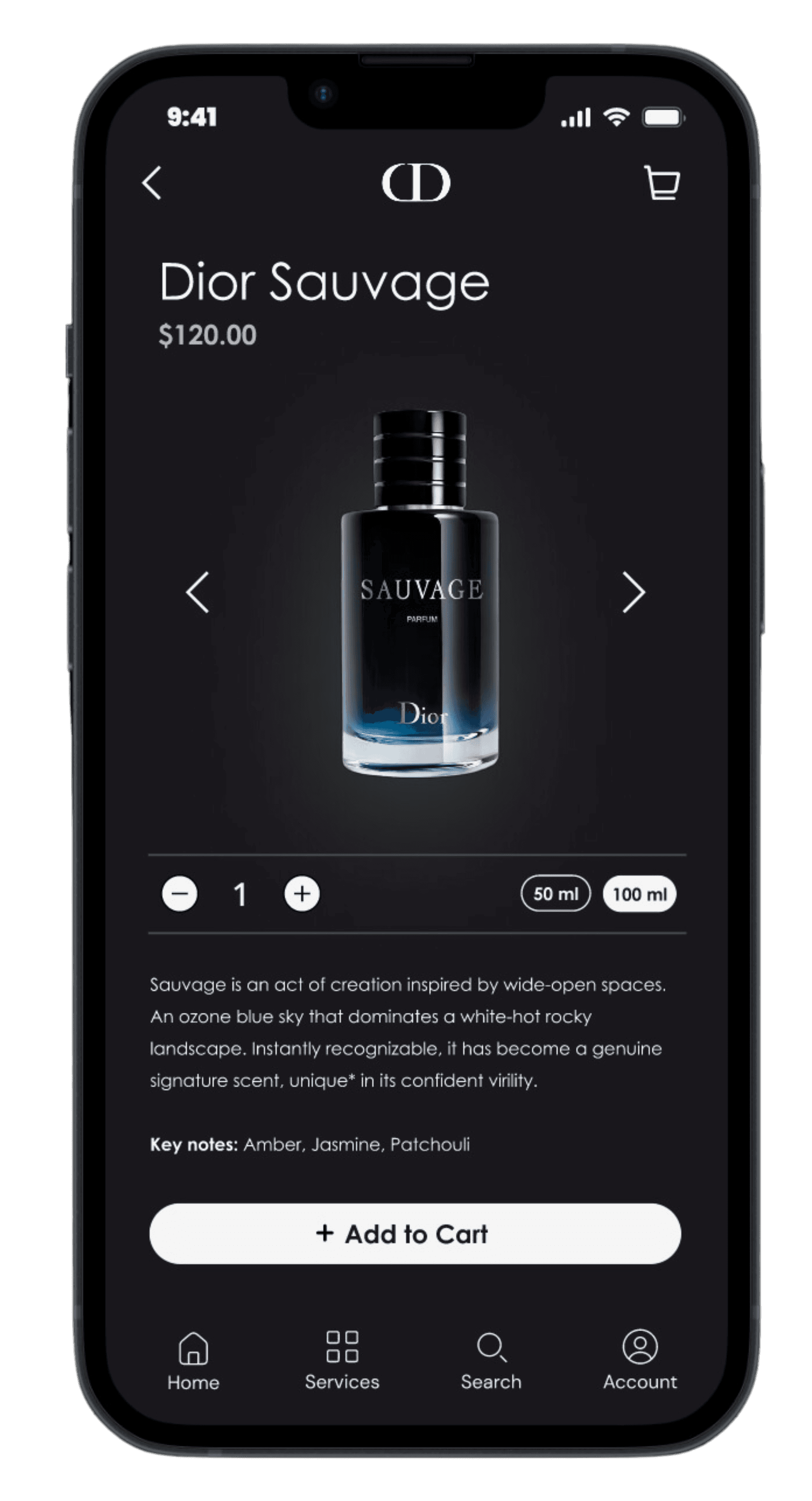 Product screen